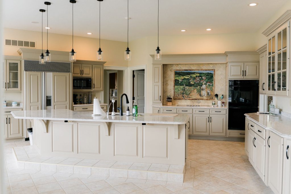 Kitchen Cabinet that was repainted by a professional painting company.