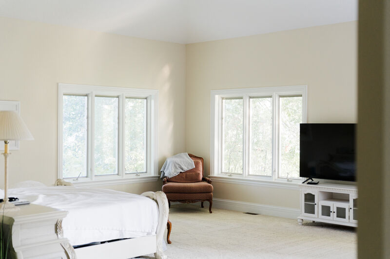 Professionally painted residential bedroom 