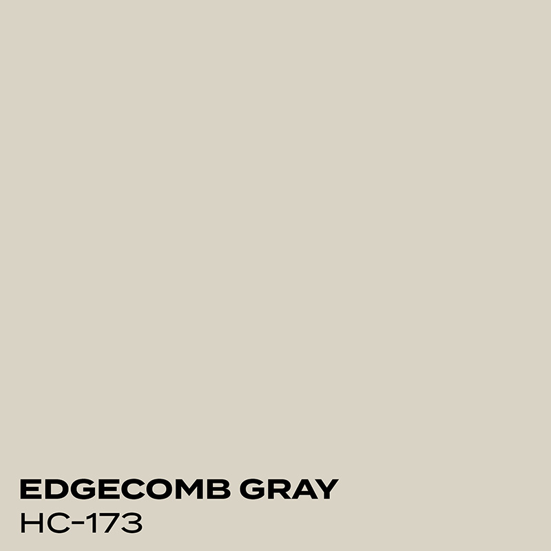 PMV - Blog - Top 10 Whites Chantilly Lace Coordinating Colors 3 Color swatch for Edgecomb Gray