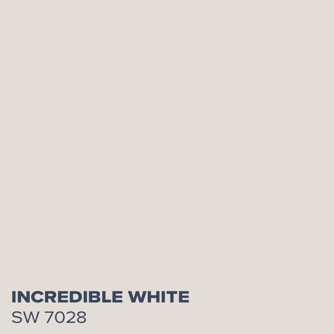 Incredible White SW 7028 - Coordinating Color for Agreeable Gray by Sherwin Williams
