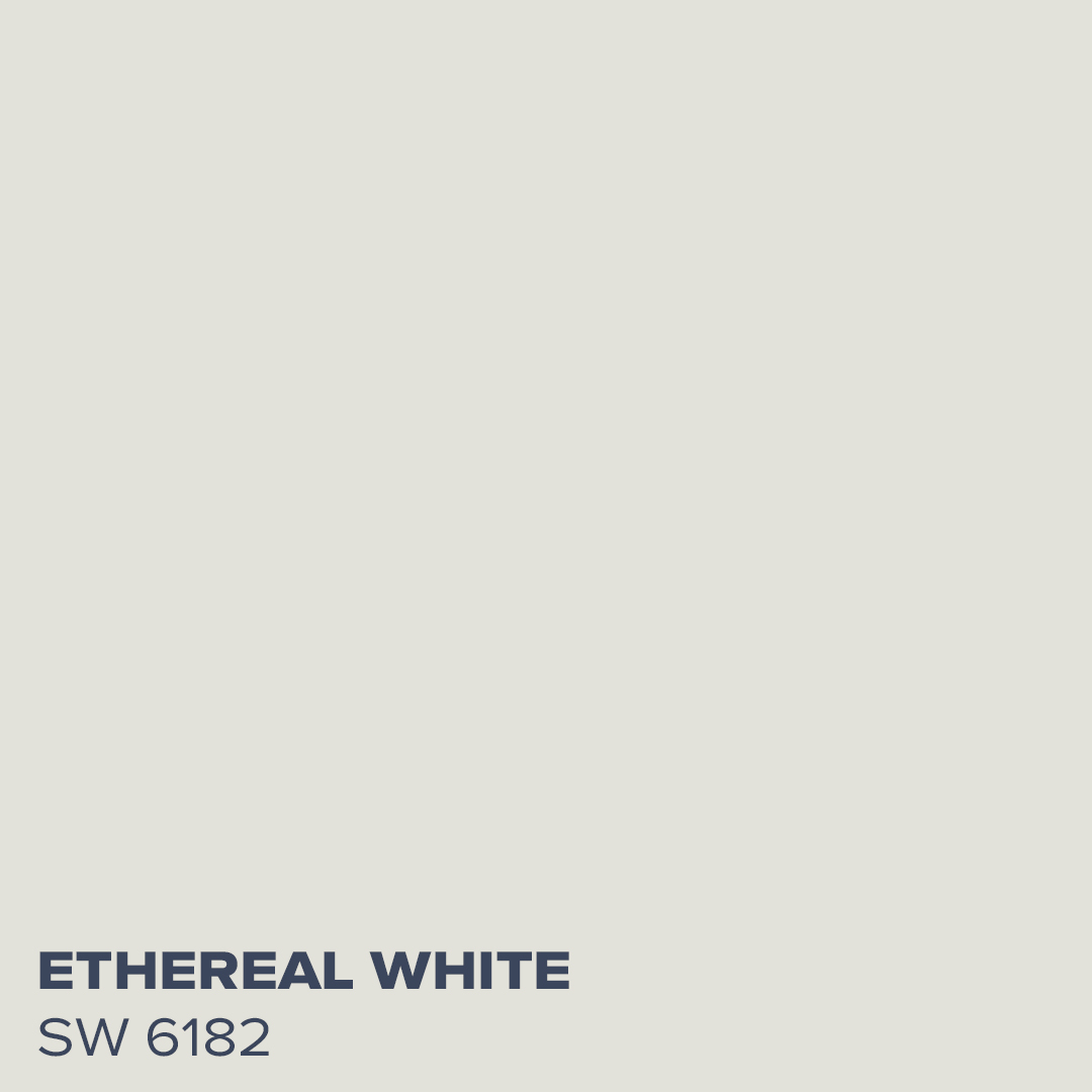 Ethereal White SW 6182 - Coordinating Color for Evergreen Fog by Sherwin Williams