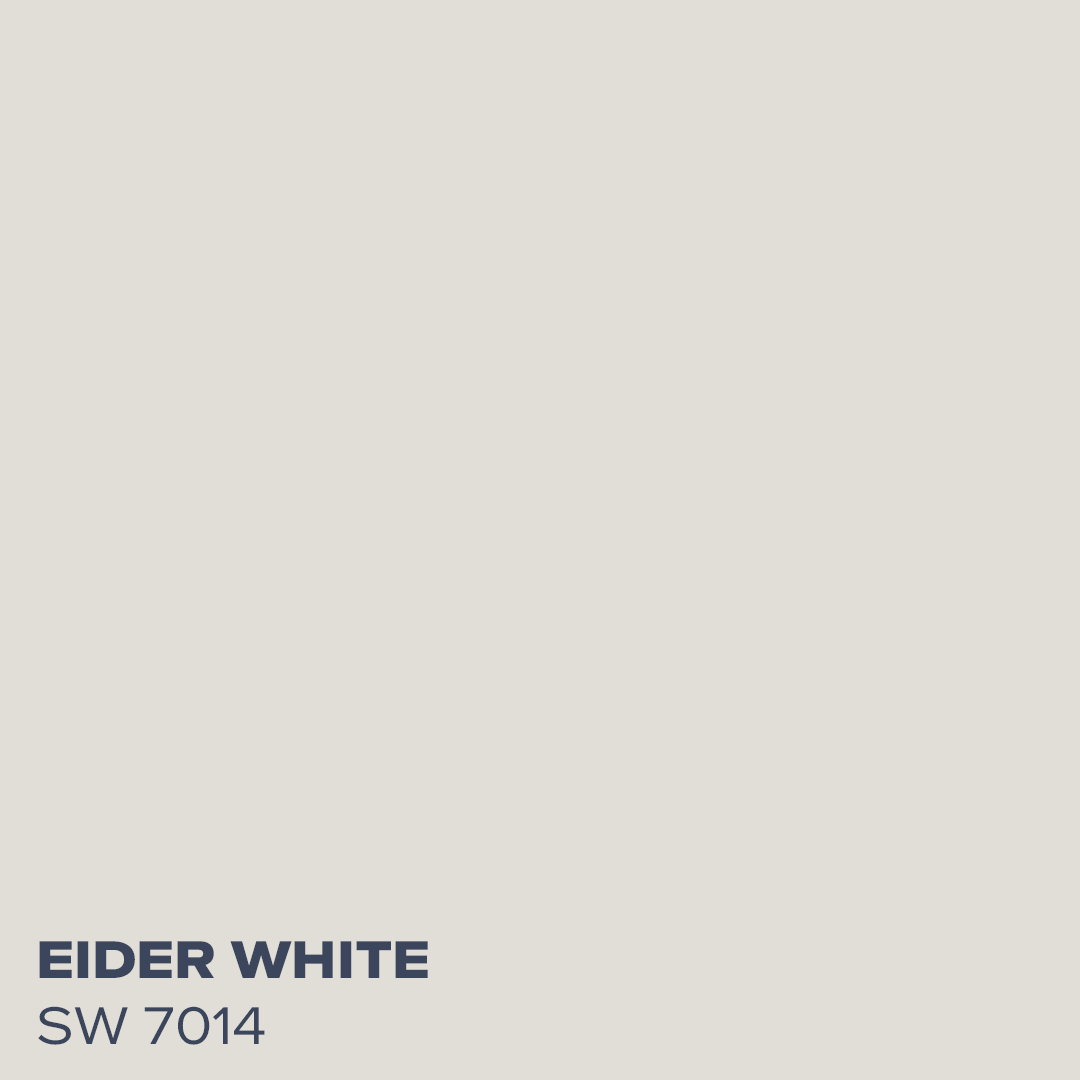 Eider White SW 7014 - Coordinating Color for Mindful Gray by Sherwin Williams