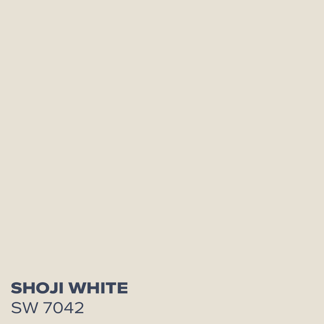 Shoji White SW 7042 - Coordinating Color for Pewter Green by Sherwin Williams