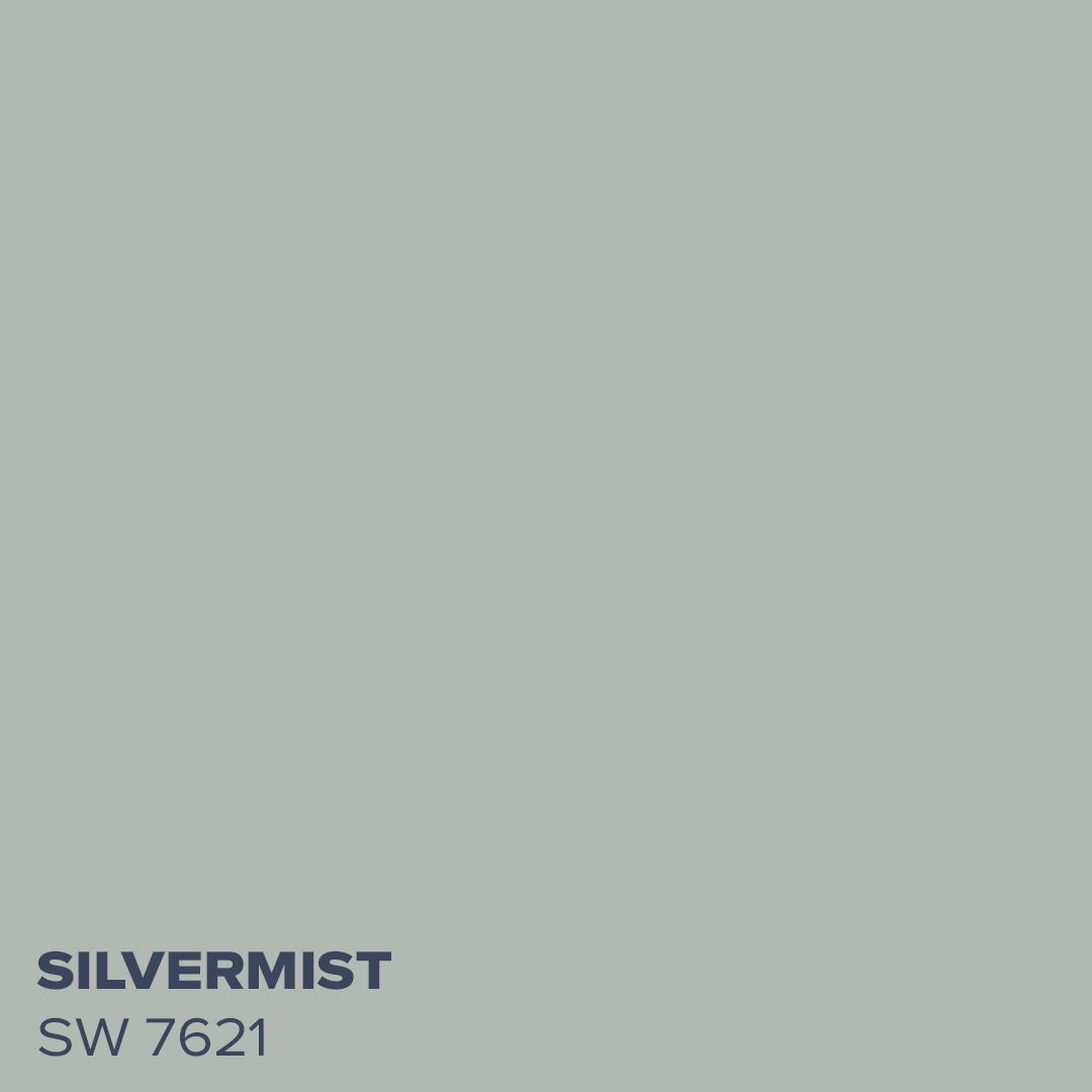 Silvermist SW 7621 - Coordinating Color for Pewter Green by Sherwin Williams