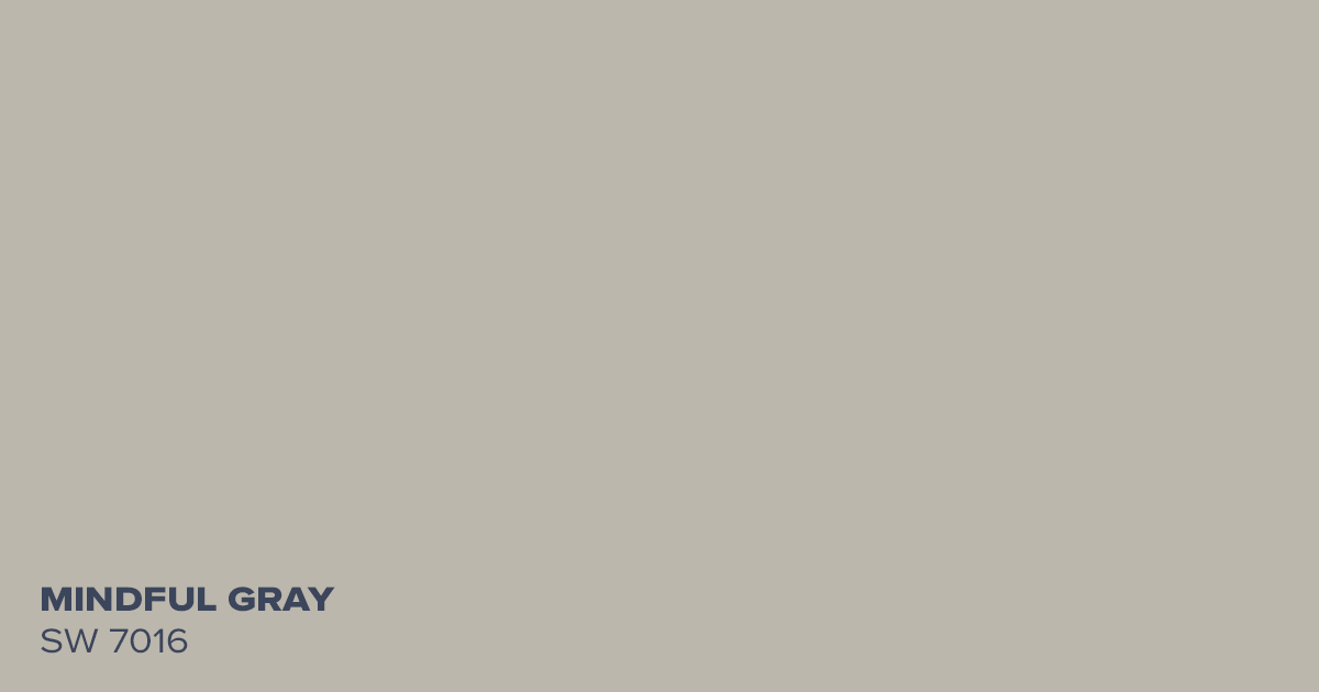 Swatch of SW 7016 Mindful Gray by Sherwin Williams