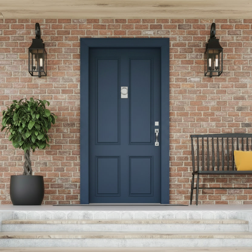 PMV Painting - Blog - Front Door Colors - Brick House Deep Blue Door