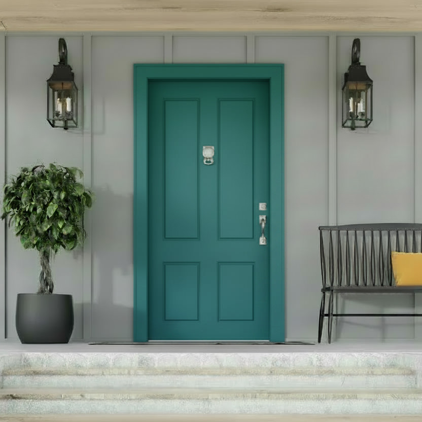 PMV Painting - Blog - Front Door Colors - Gray House Teal Door