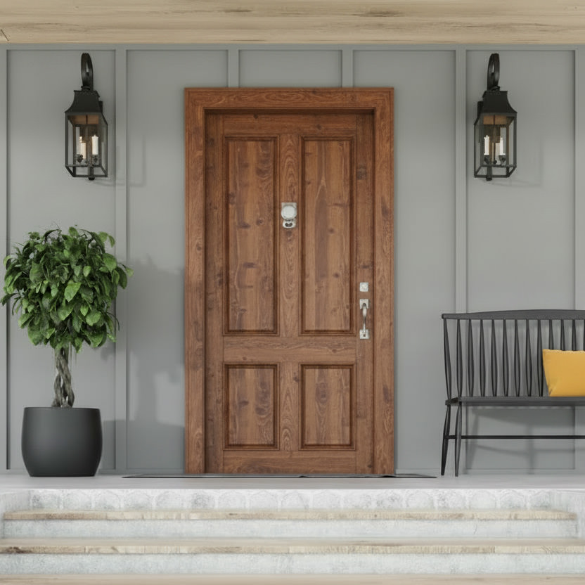 PMV Painting - Blog - Front Door Colors - Gray House Wood Door