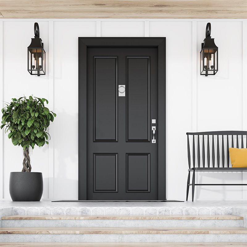 PMV Painting - Blog - Front Door Colors - White House Black Door