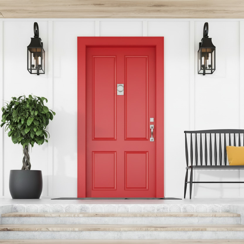 PMV Painting - Blog - Front Door Colors - White House Red Door